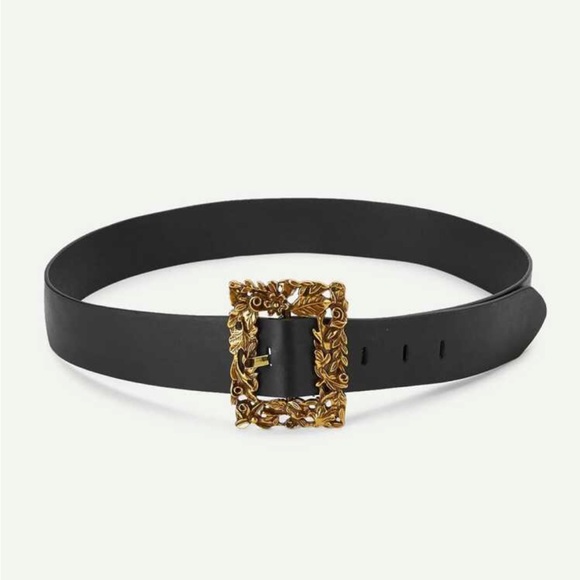 New Square Western Flower Shaped Buckle Belt - Picture 5 of 5